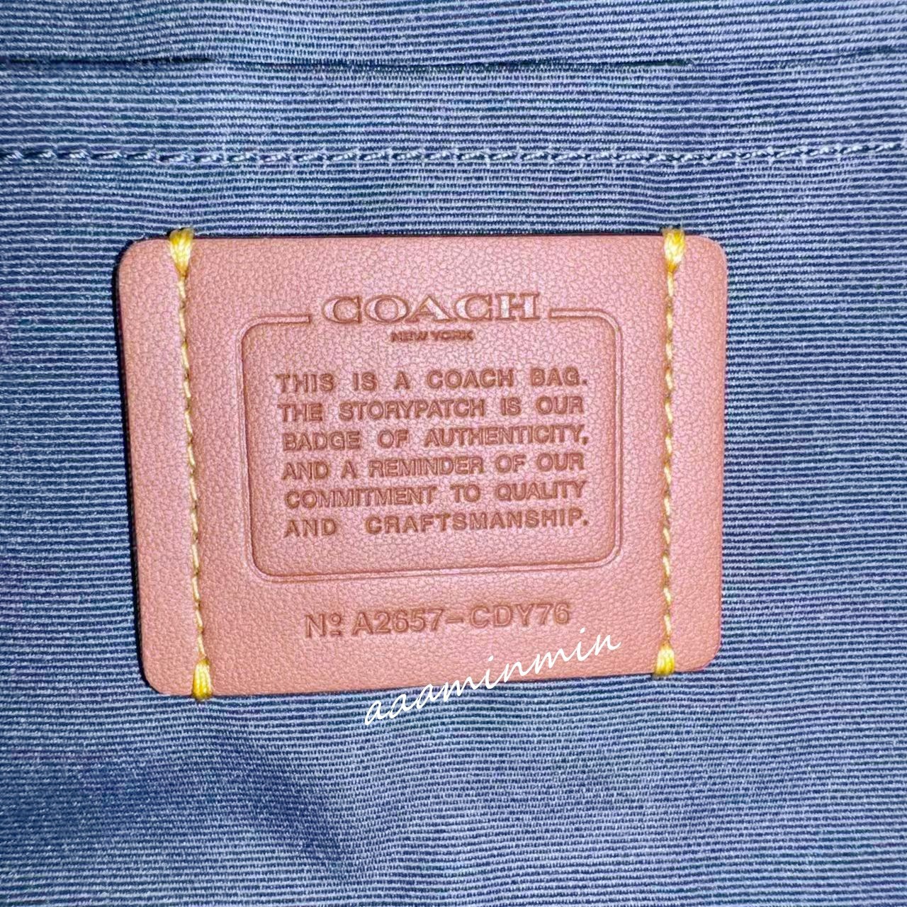 NWT CDY76 Coach Teri Shoulder Bag In Loved Denim With Charms