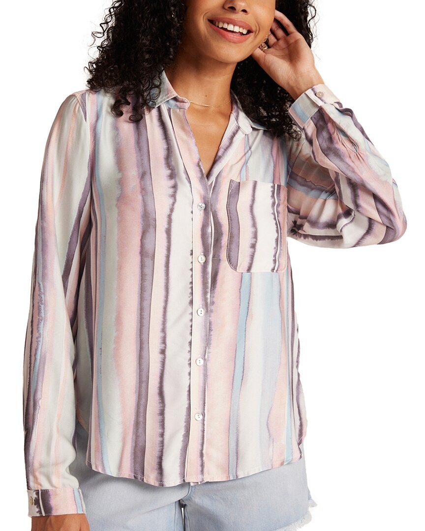 Bella Dahl Rounded Hem Button-Down Shirt Women’s L