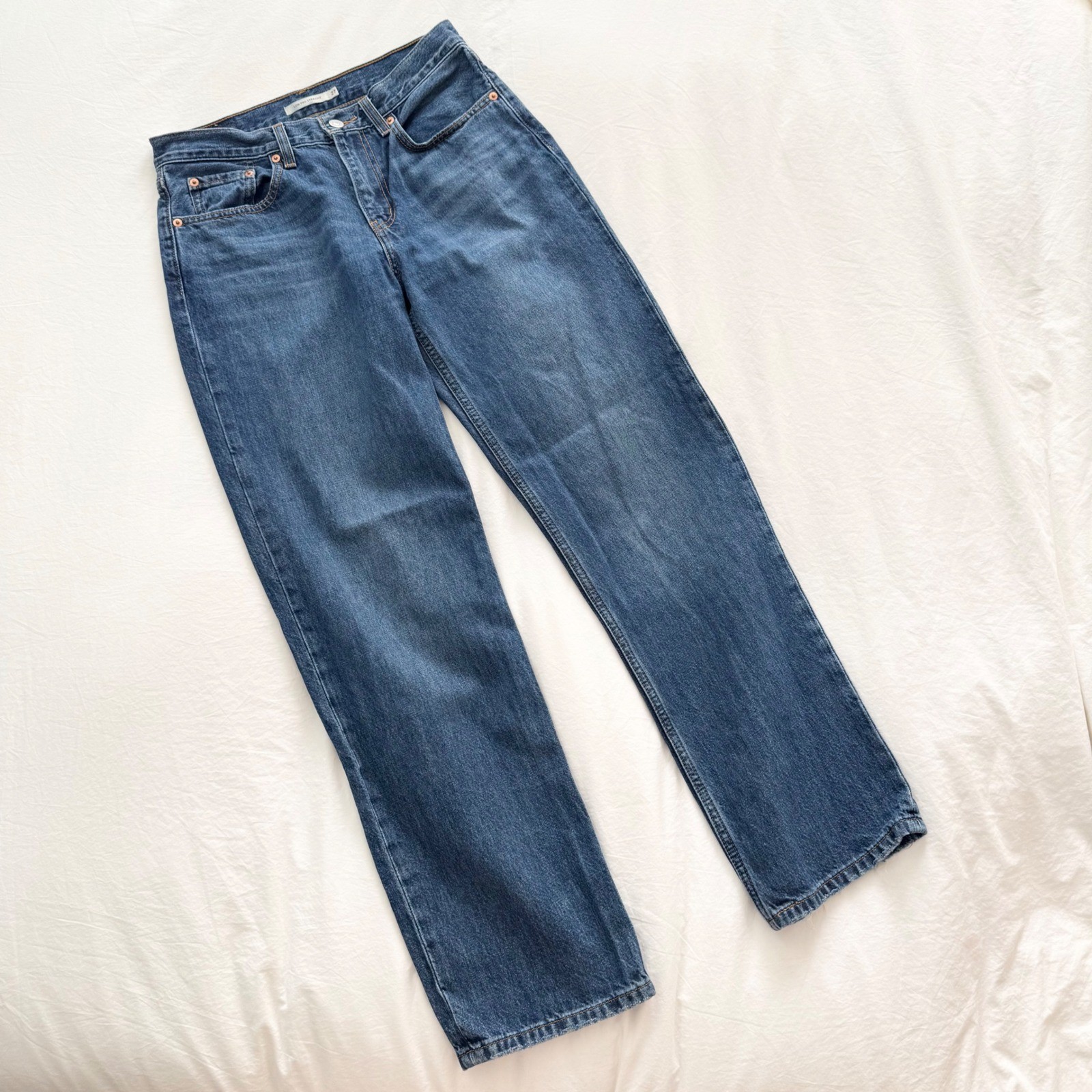 Levi’s Low Pro Straight Jeans Medium Wash 27 Mid Rise 100% Cotton