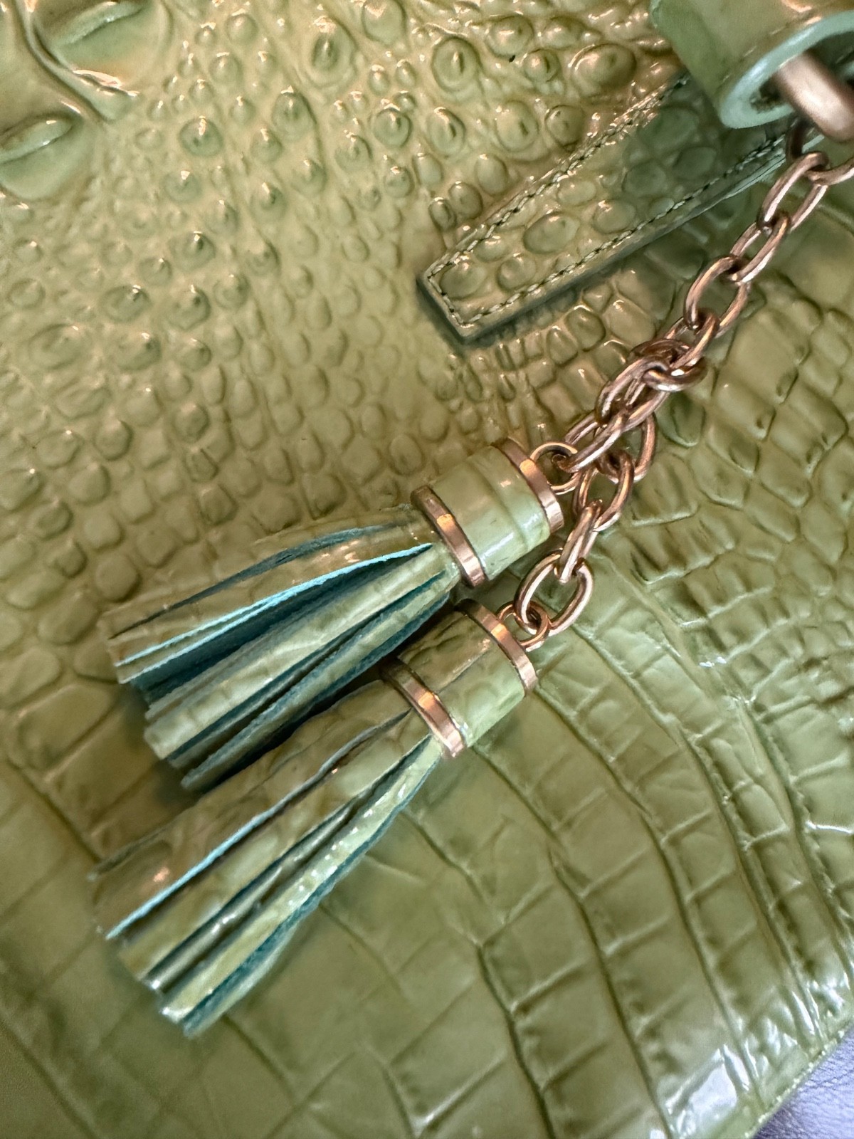 Brahmin Medium Asher Tote in Postacchio Croc Embossed Leather Shoulder Bag