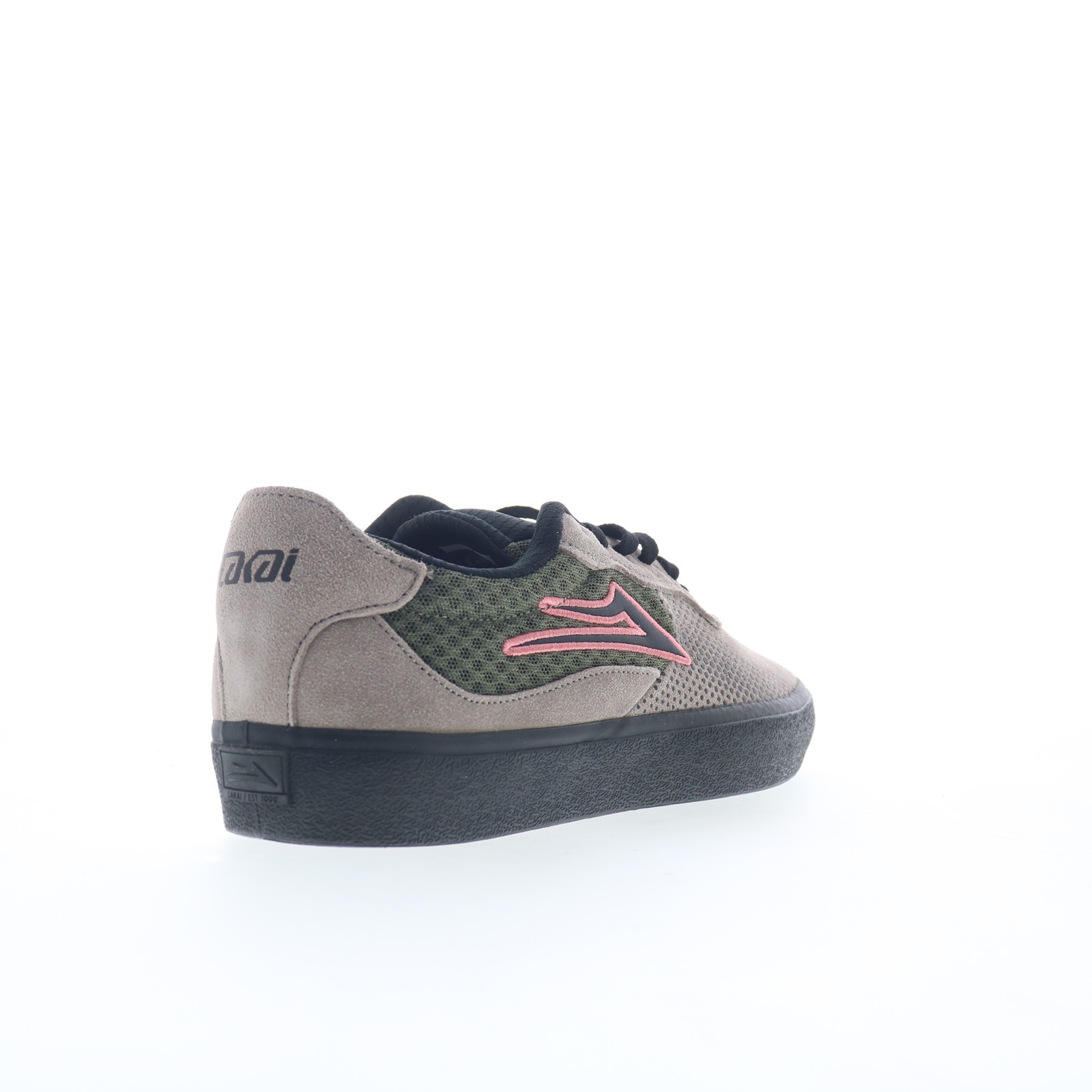 Lakai Essex Mens Gray Suede Lace Up Skate Inspired Sneakers Shoes