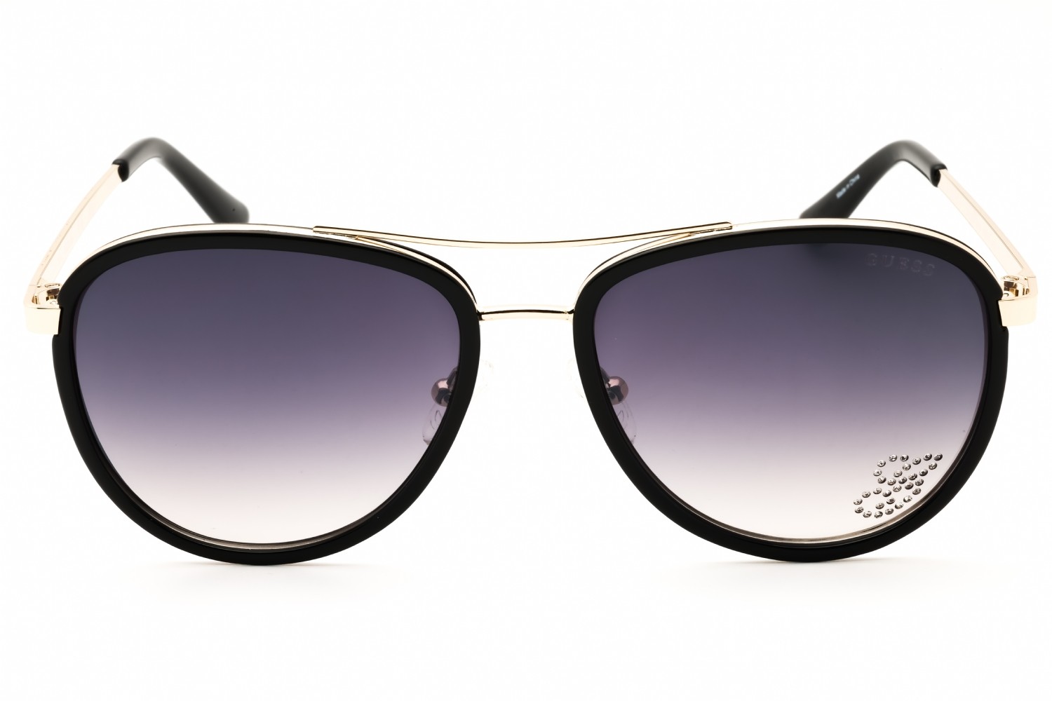 GUESS FACTORY GF6052-01B-57 Sunglasses Frame Size 57mm 140mm 17mm BLACK Women