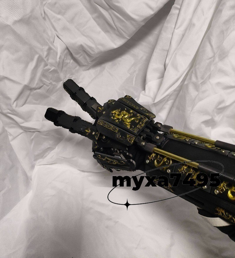 Cyberpunk Mechanical Wearable Hand Armor Tactical Gloves Cosplay Props Gift New