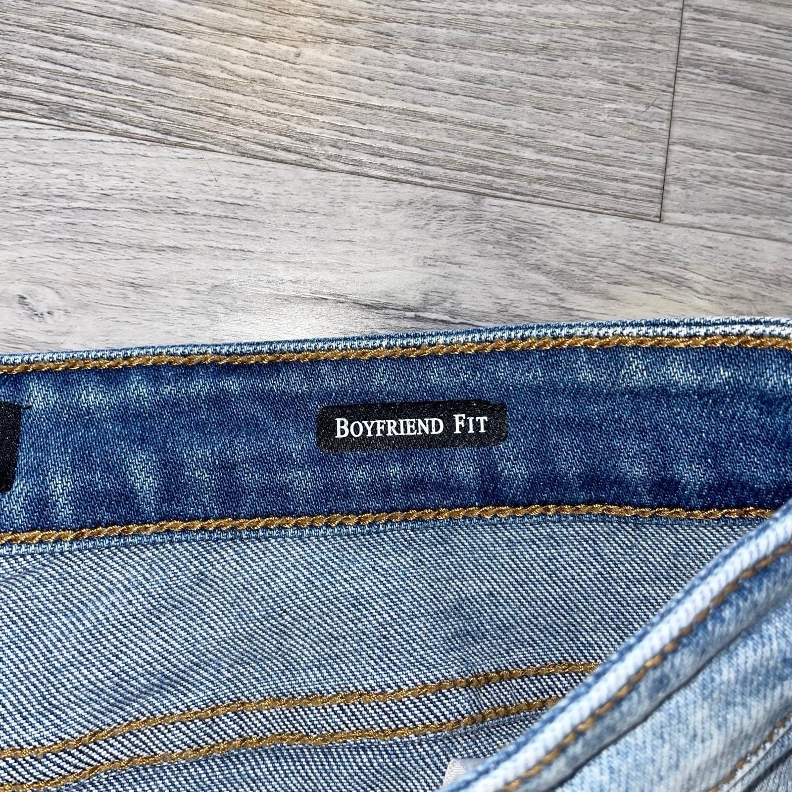 Judy Blue Destroyed Boyfriend Denim Jeans Womens Size 11/30 Blue JB82170LT Pants