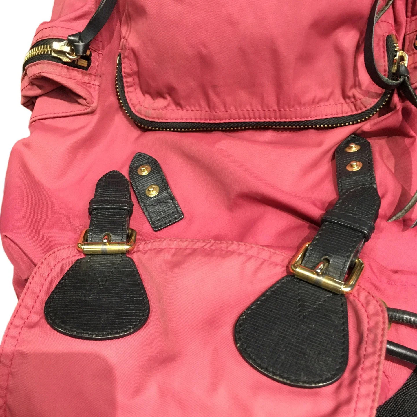 Burberry Backpack Red Nylon Calfskin (mg061126a1r)