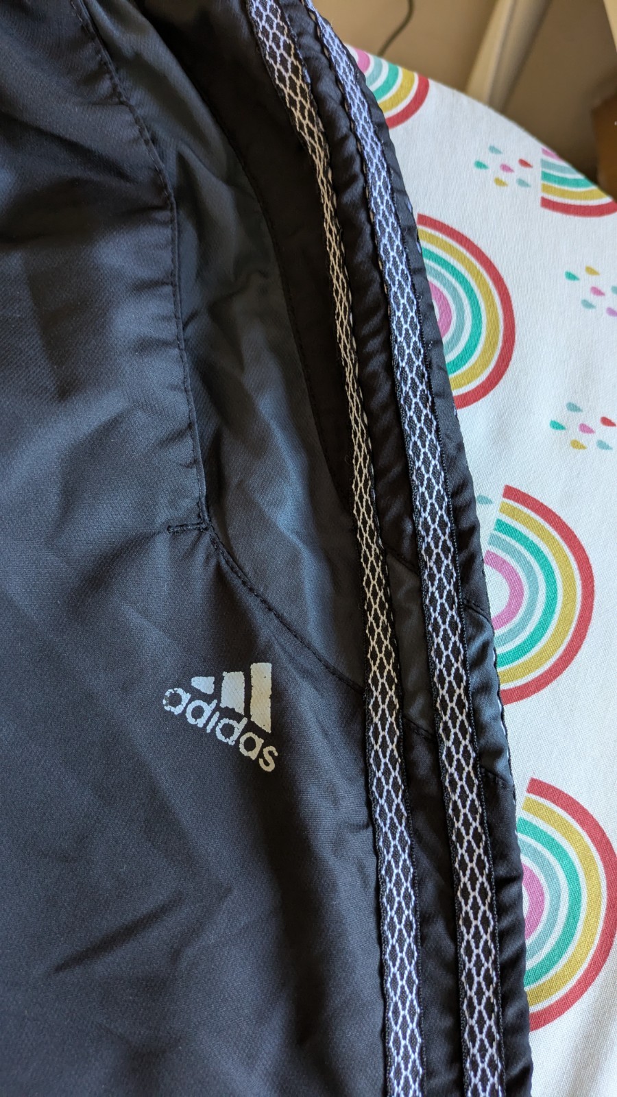 Vintage Adidas Climalite Track Pants Mens Medium Black 06/07 Mesh Lined Zips