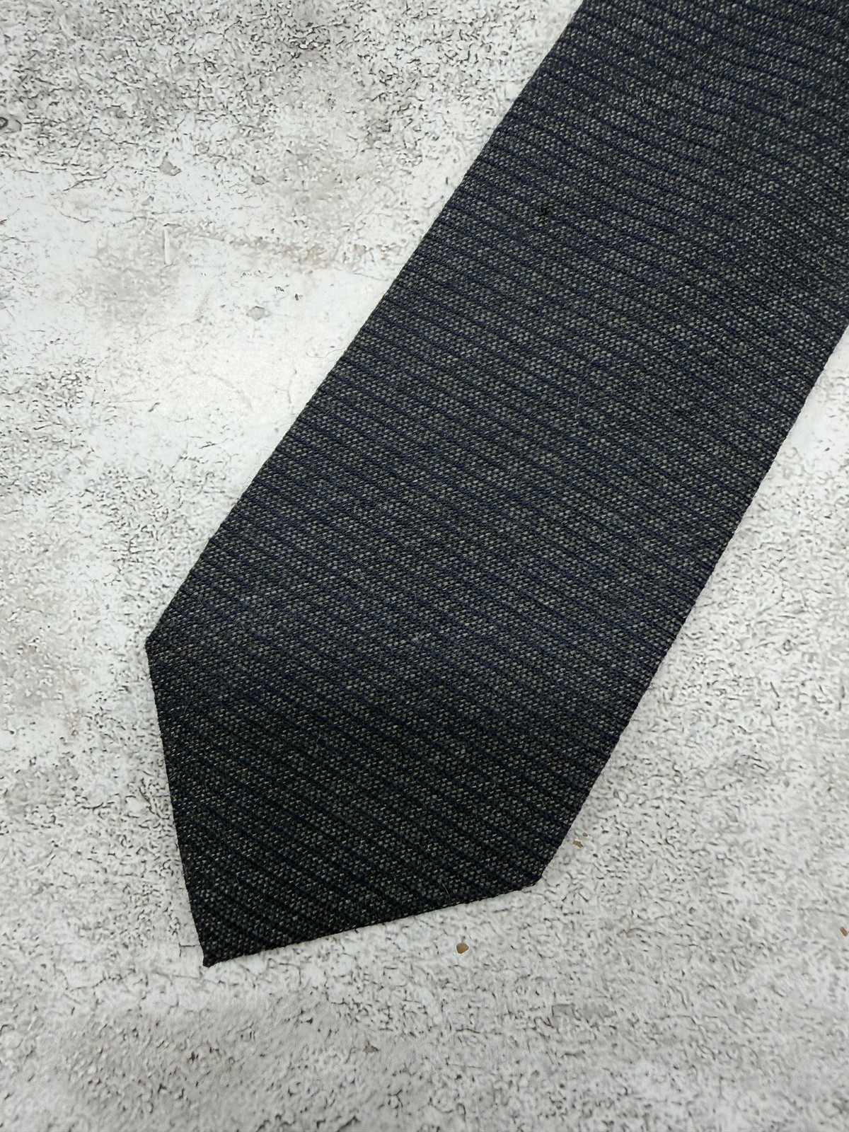 Gap Tie Mens One Size Blue Herringbone Wool Silk Slim Skinny Classic Dress Work