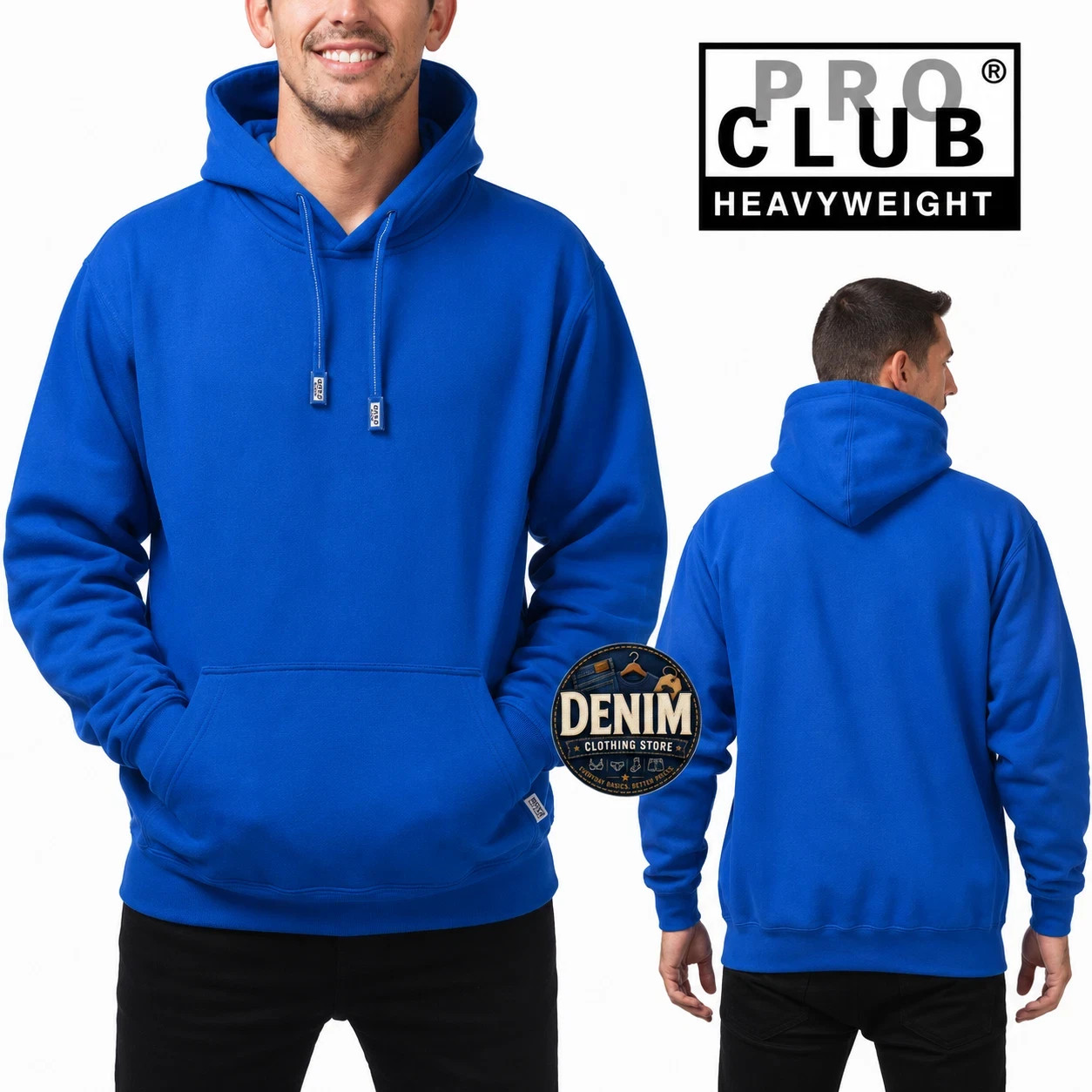 1 NEW PRO CLUB HEAVY WEIGHT PULLOVER HOODIE SWEATSHIRTS HOODED HOODY SIZE S-7XL