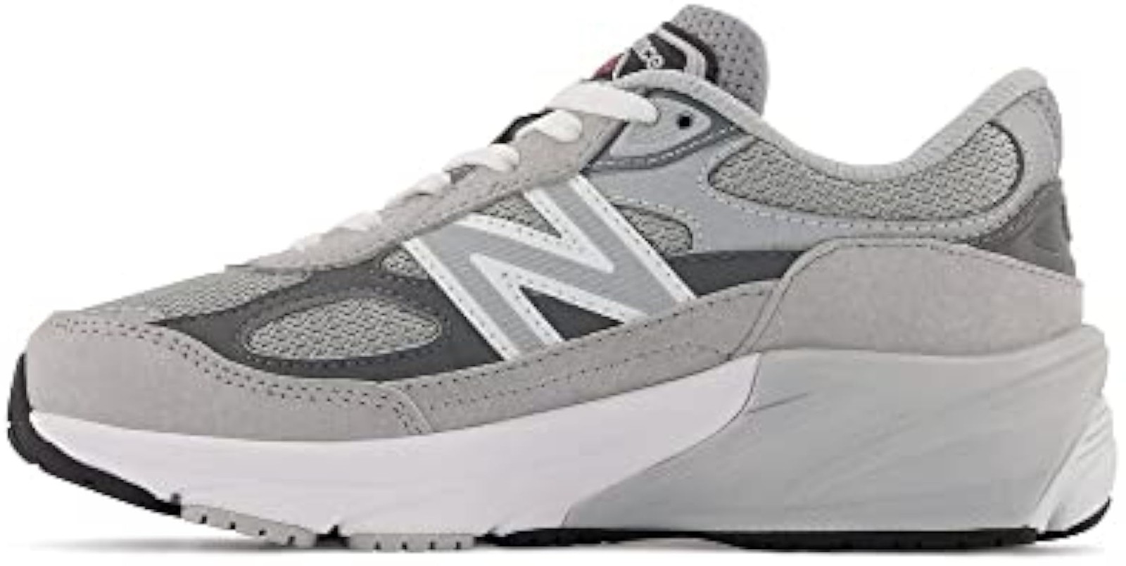 New Balance Boy’s 990 V6 Lace-up Sneaker, Grey/Silver, 13.5 X-Wide Little Kid –