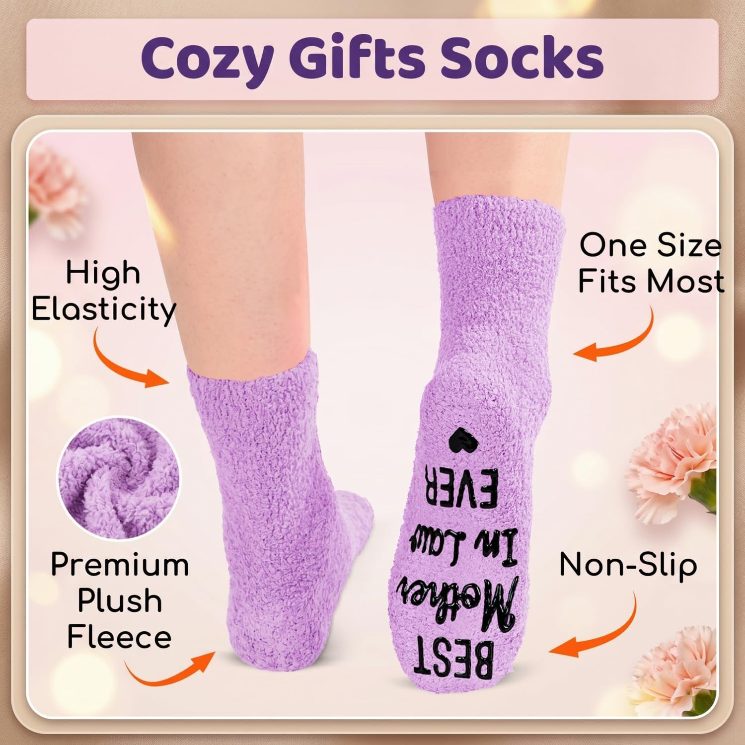 HAPPYPOP Mothers Day Socks Sisters Aunt Gifts, Gifts for Sister Daughter Mother