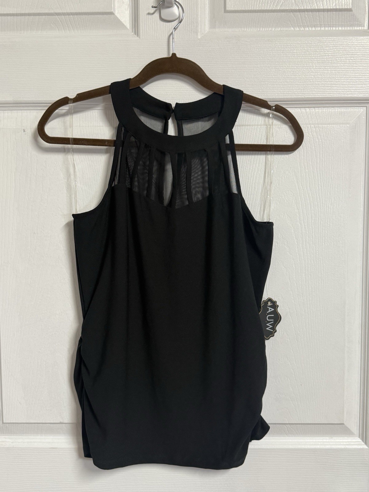 Black A.U.W Top Blouse Size Large