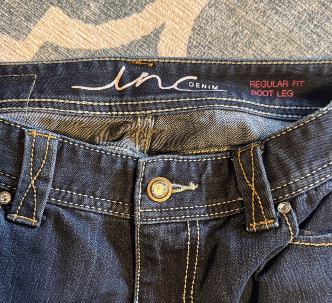 INC Denim 8P Dark Wash Bootcut Jeans