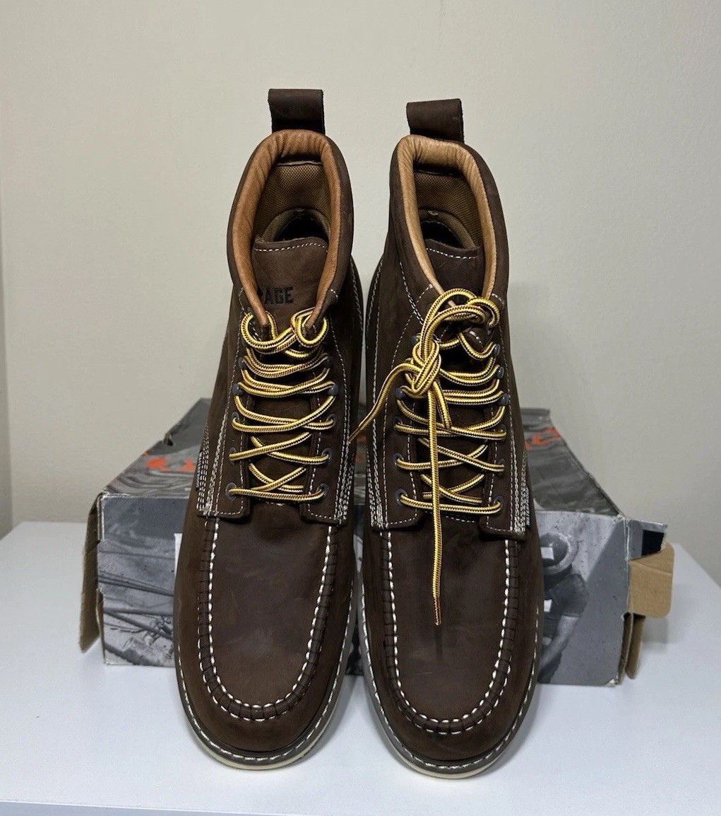 Iron Age Steel Toe Oil Resistant Work Boots Men Size 14