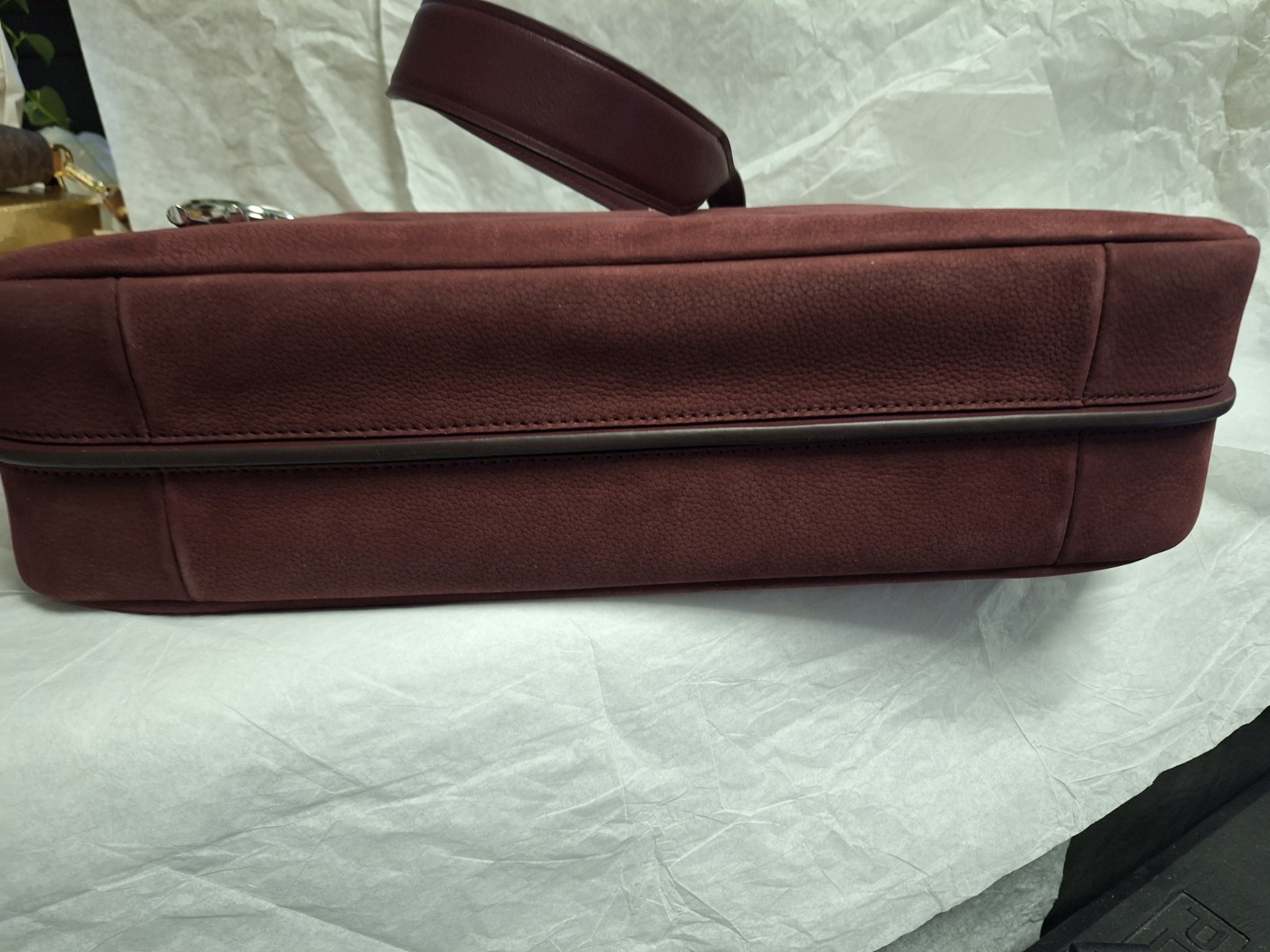 Michael Kors Nolita Medium Shoulder Bag Oxblood Leather