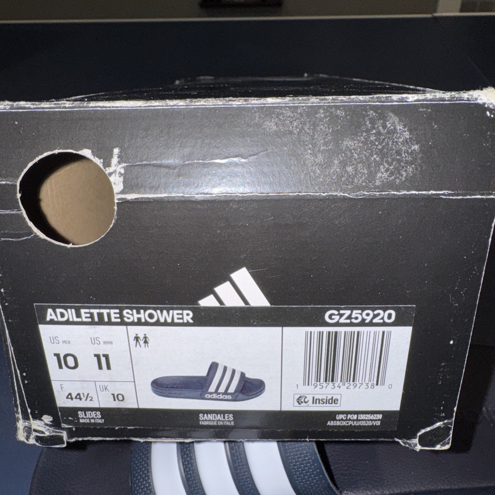 Adidas Unisex Adilette Shower Slide GZ5920 Mens 10 Women’s 11