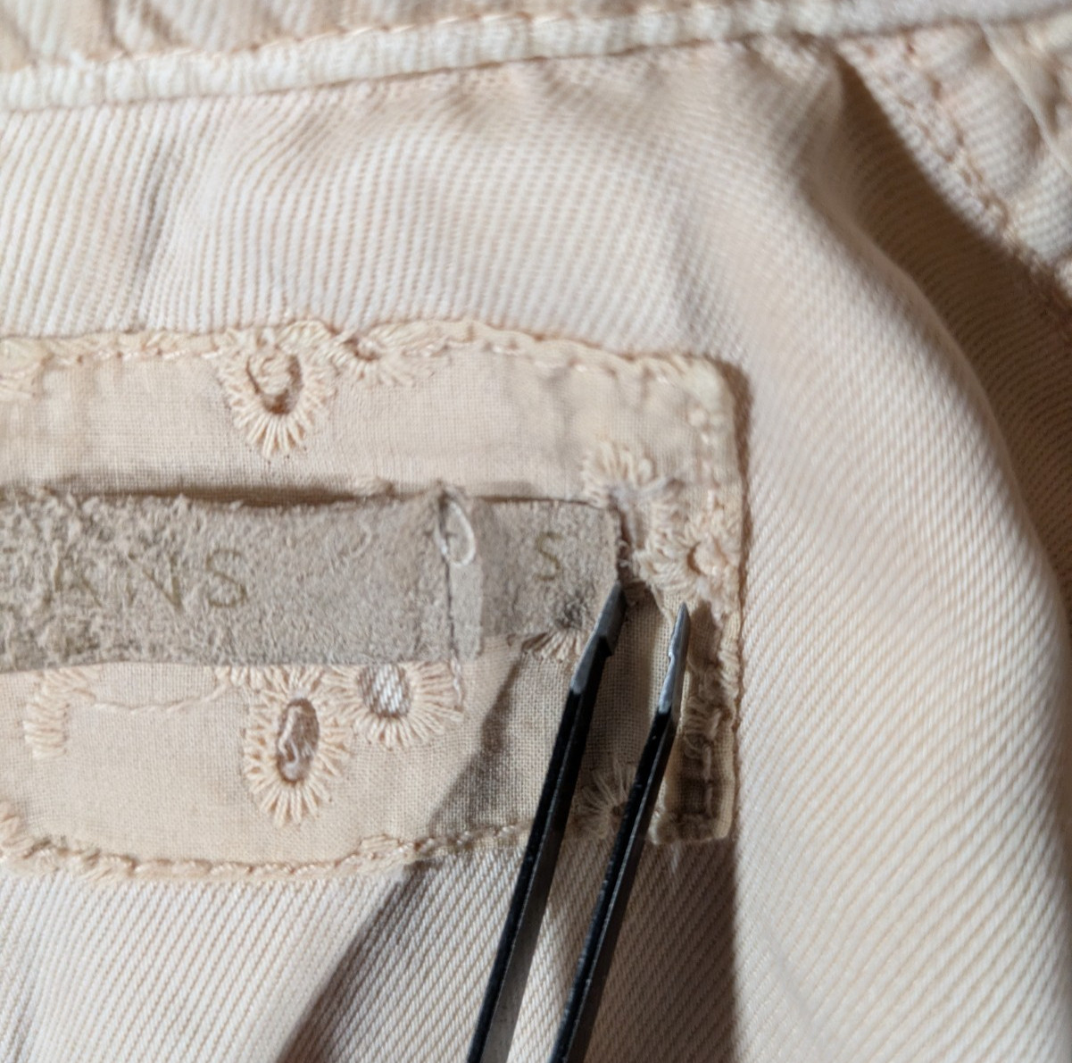 Max Jeans Jacket Women’s Small Khaki Military Utility Drawstring Lightweight