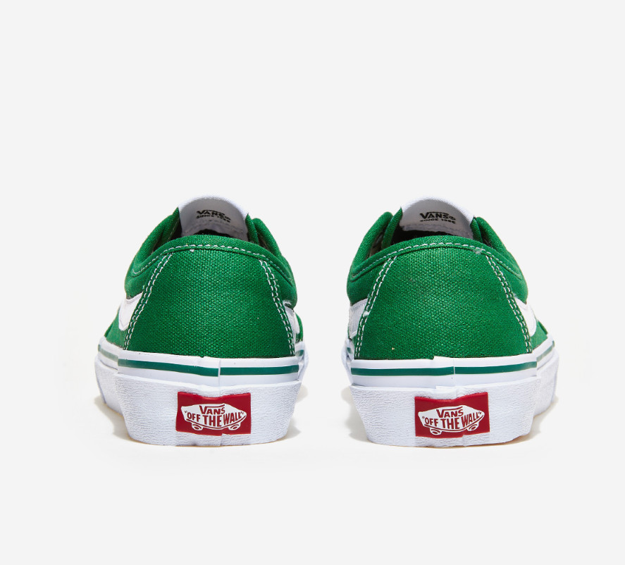 Vans Green White Low Top Sneakers Canvas Skate Shoes Unisex Casual Fashion