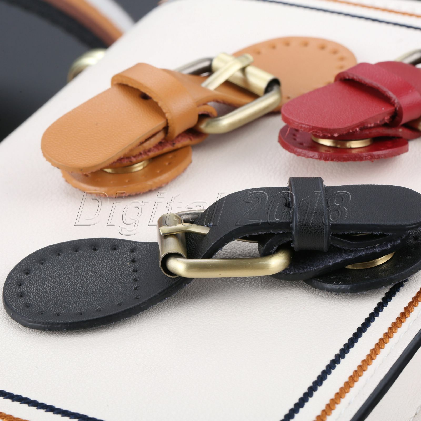 1Set 95*31mm Leather Magnetic Snap Buckles Sewing Fasteners For Bag 6Colors