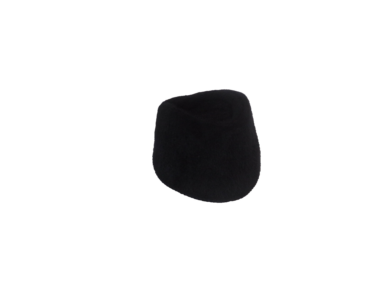 Men’s Black Handmade African Traditional Fur Perch Hats. One Size. 20 Inches Cir