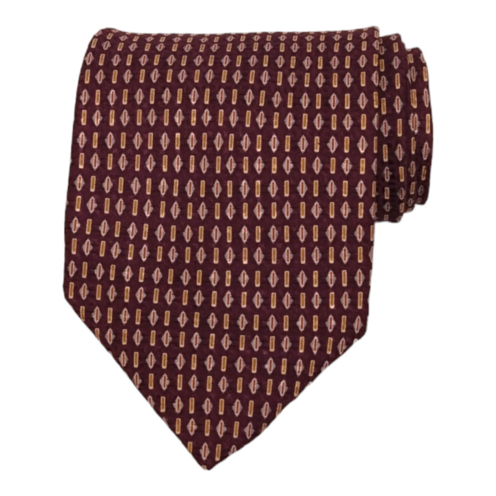 TOM JAMES CORPORATE IMAGE Mens Classic Tie 3.75 Purple 100% Silk Print Necktie