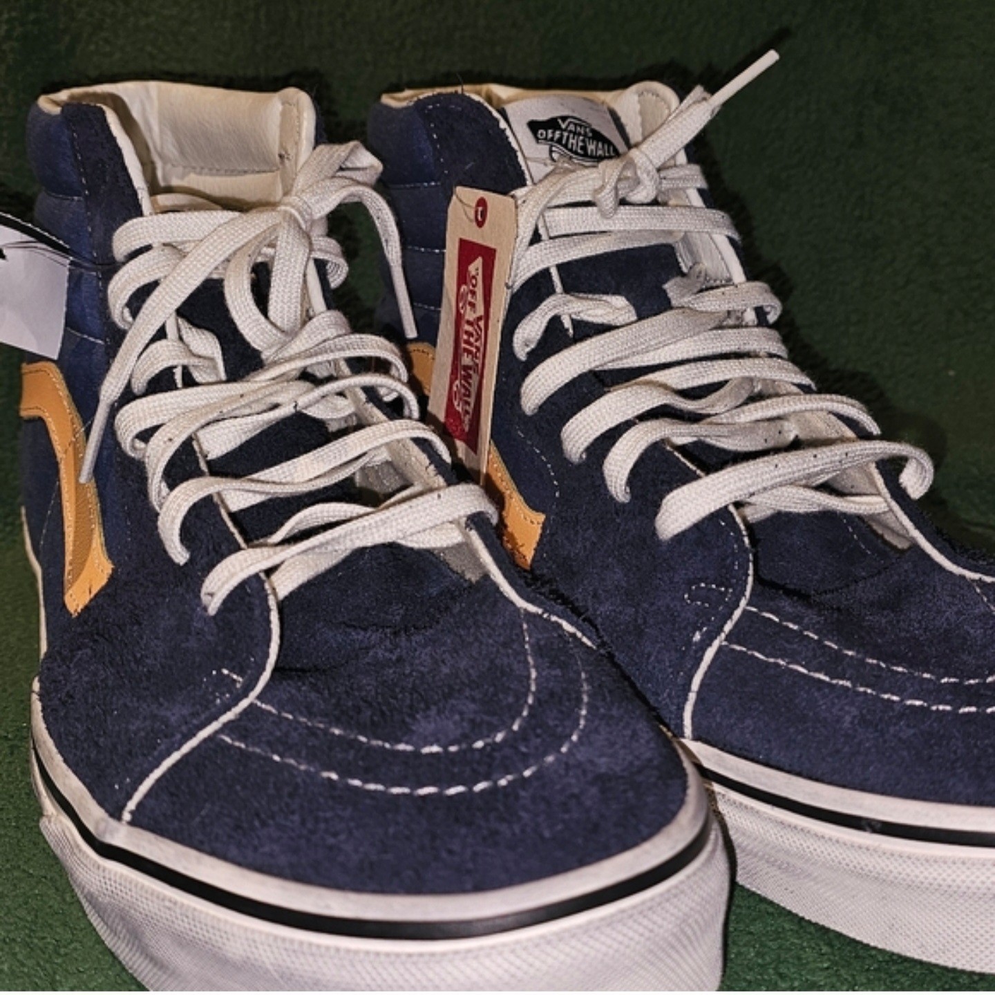 VANS X Van DOREN THRIFT SHOP COLLECTION sk8 Hi’s Navy BLUE SUEDE. Mens 11.5
