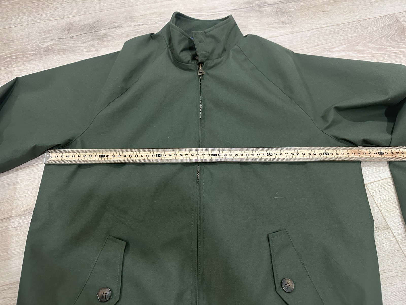 Mens Weatherproof Vintage Green Harrington Jacket Full Zip Polyester Size M