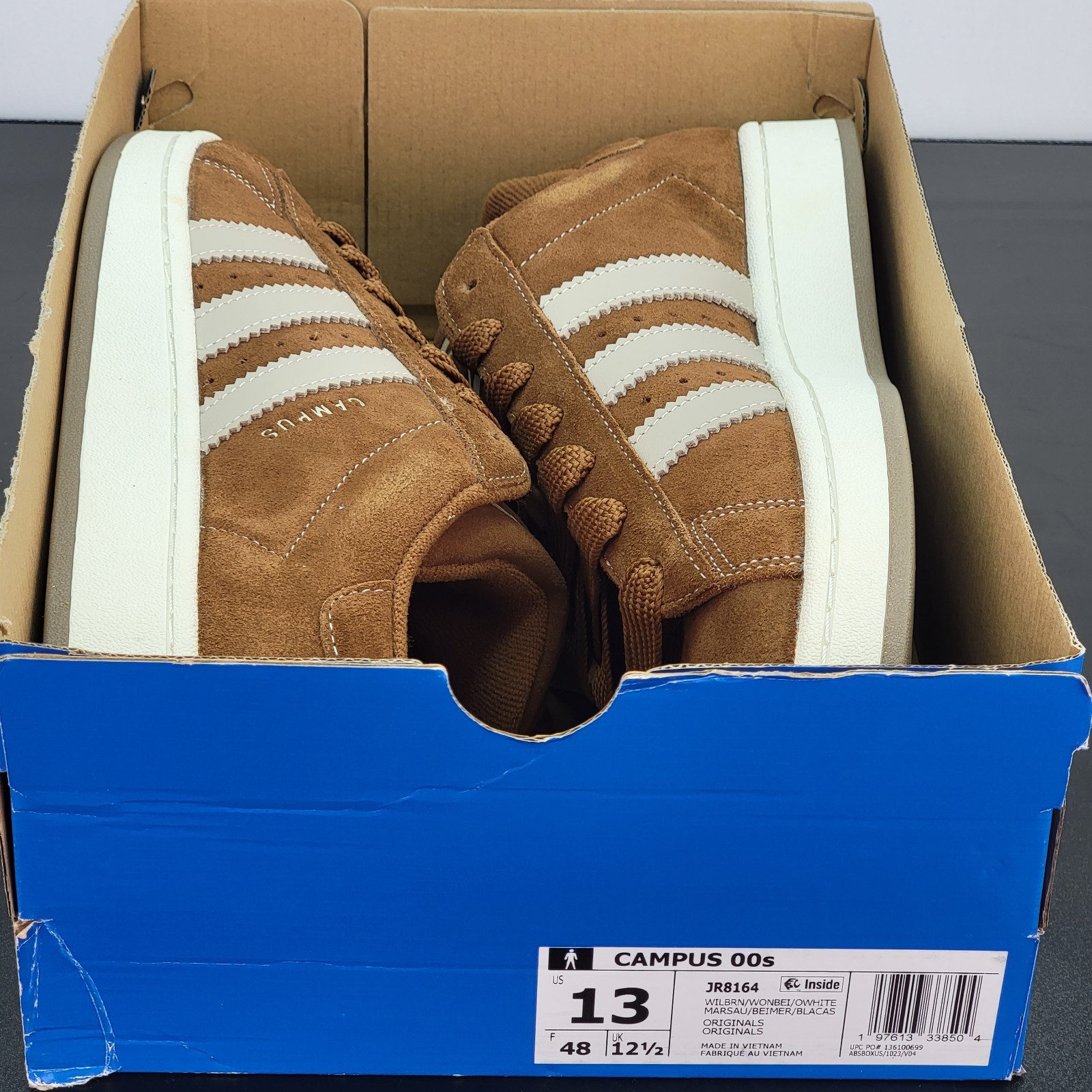 Adidas Campus Men’s Size 13 Athletic Shoes Brown Casual Footwear Sneakers