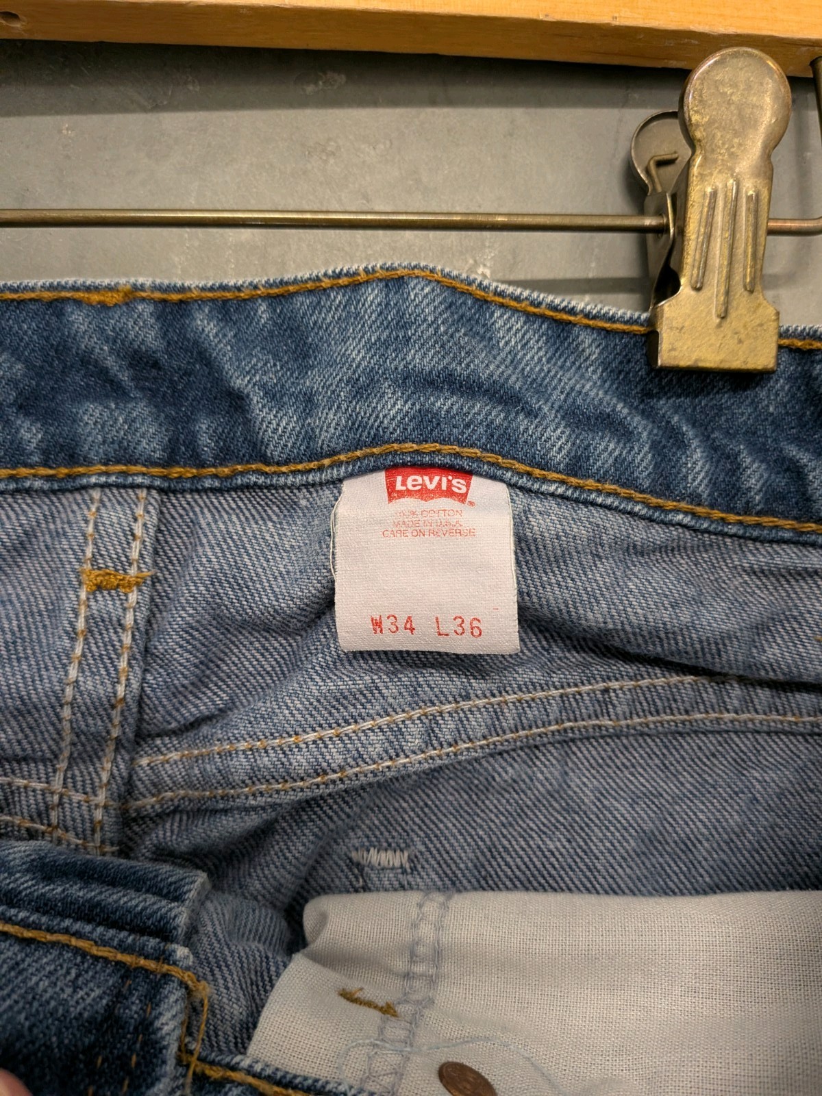 Levi’s 517 Men’s Orange Tab Jeans Bootcut 32×30 90s Vintage, USA, Cowboy Cut