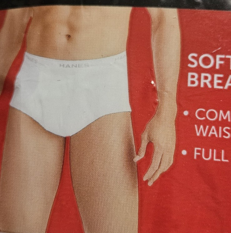 HANES TAGLESS 6 BRIEFS 100% cotton flex waistband full rise men 2XL breathable