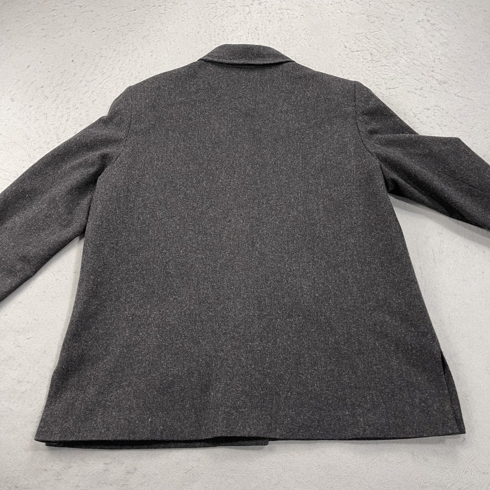 Pendleton Coat Womens 12 Gray 100% Virgin Wool Button Front Made USA Lined