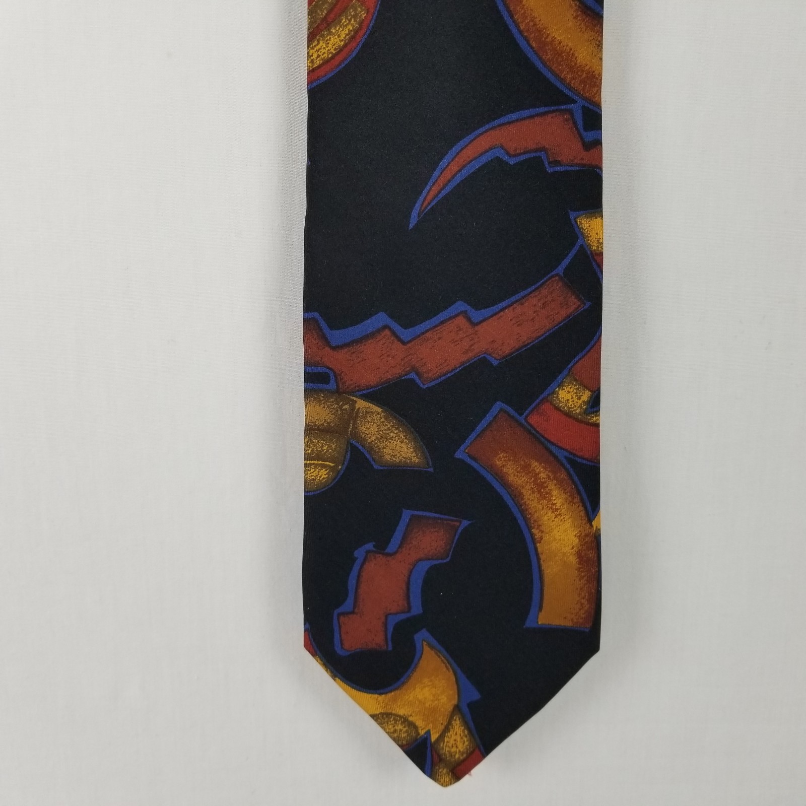Prochownick Markey geometric abstract design black blue beige mens Tie