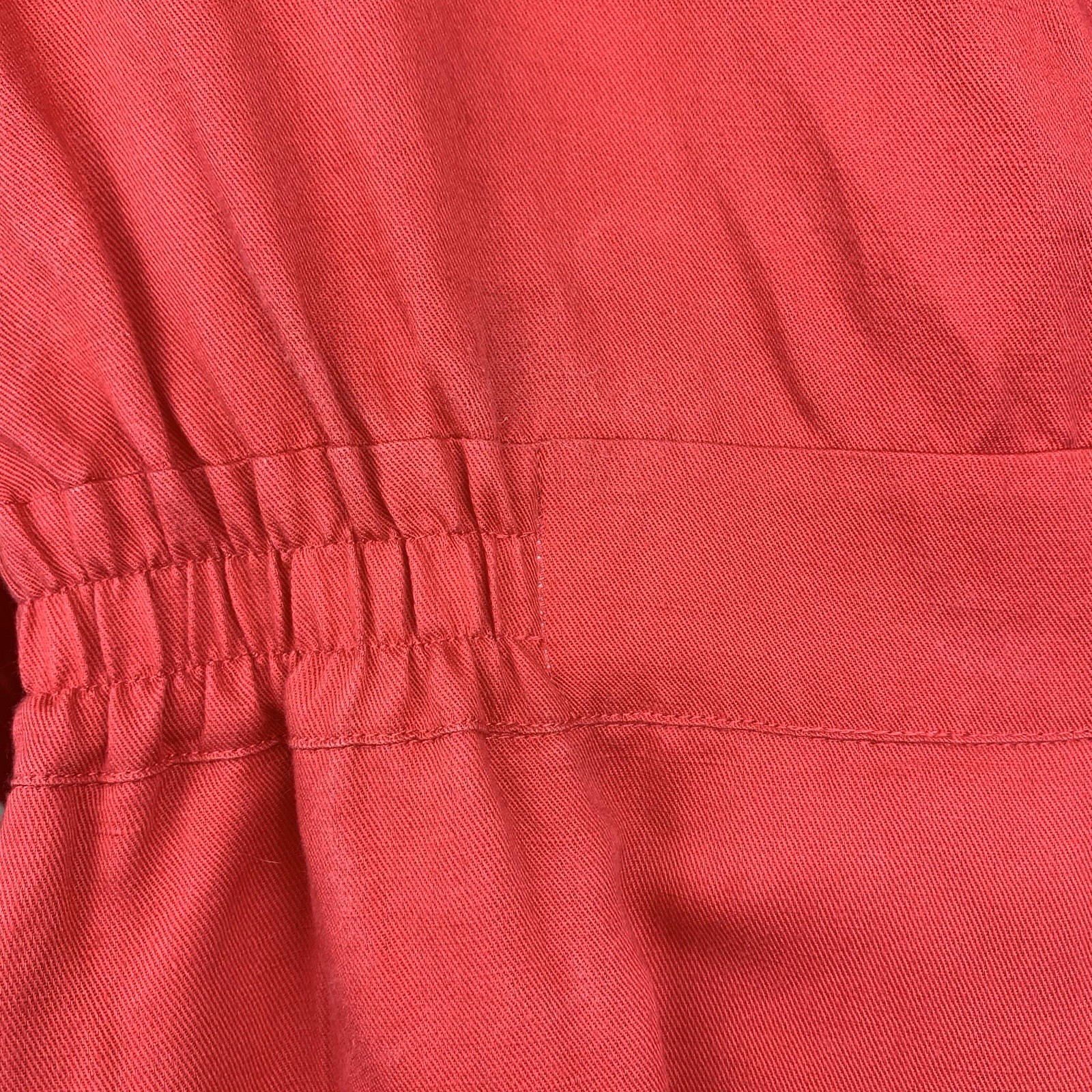 Reiss Emilie Midi Dress Linen Blend Size 4 Long Sleeve Watermelon Red