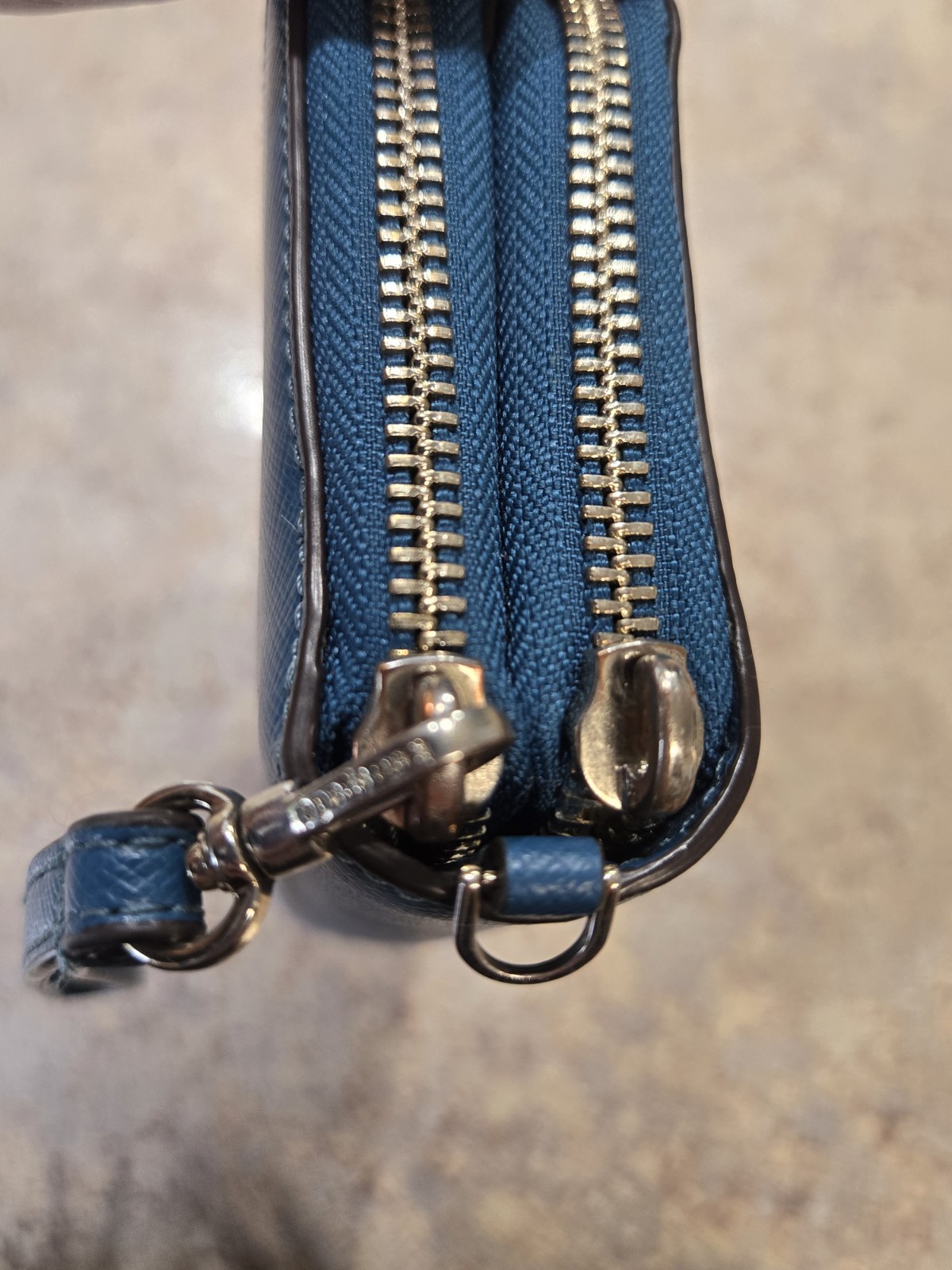 Kate Spade Staci Large Continental Wallet Dark Peacock Saffiano Leather Read EUC