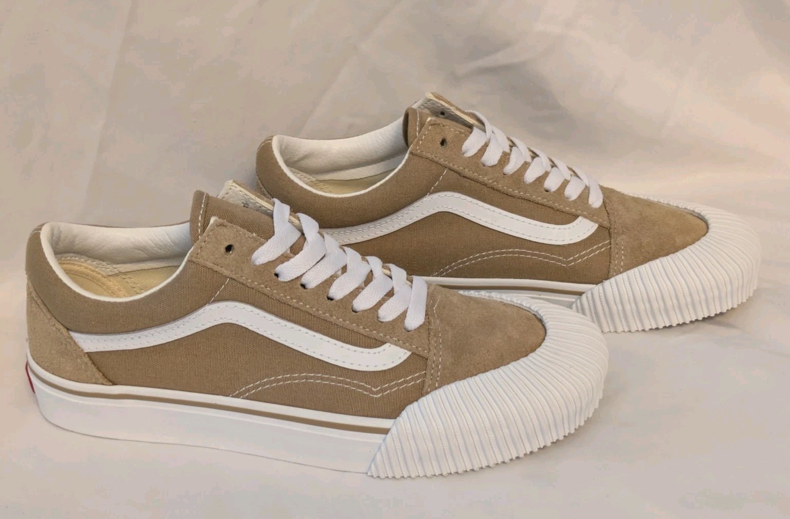 VANS Old Skool Incense Suede & Canvas Beige Sneakers w/ Rugged Rubber Toe…