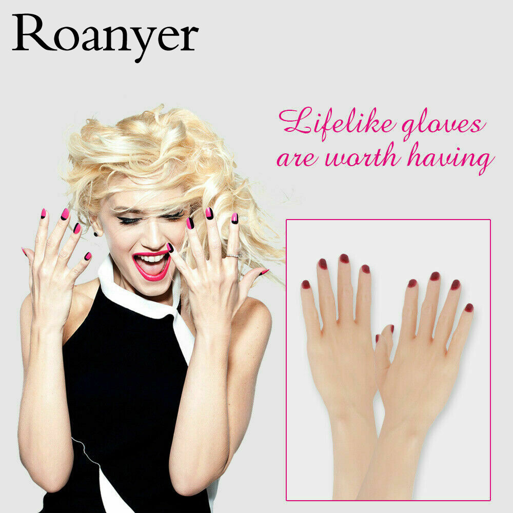 Roanyer Realistic Silicone Female Gloves Hand for Crossdresser DragQueen