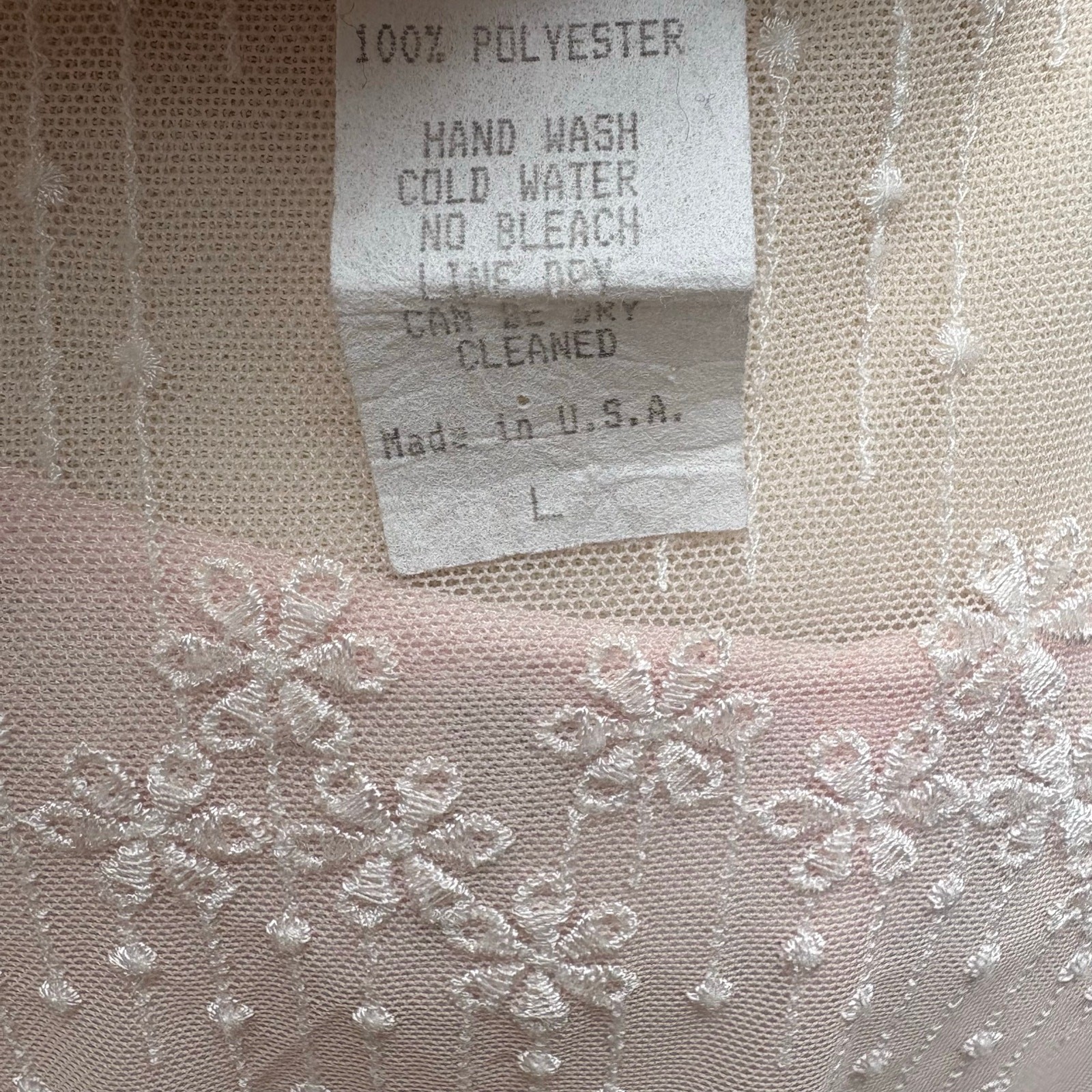 VTG Magnet Art Lynn Yang 2 Piece Set Maxi Dress Top Sz L Pastel Pink Crochet 90s