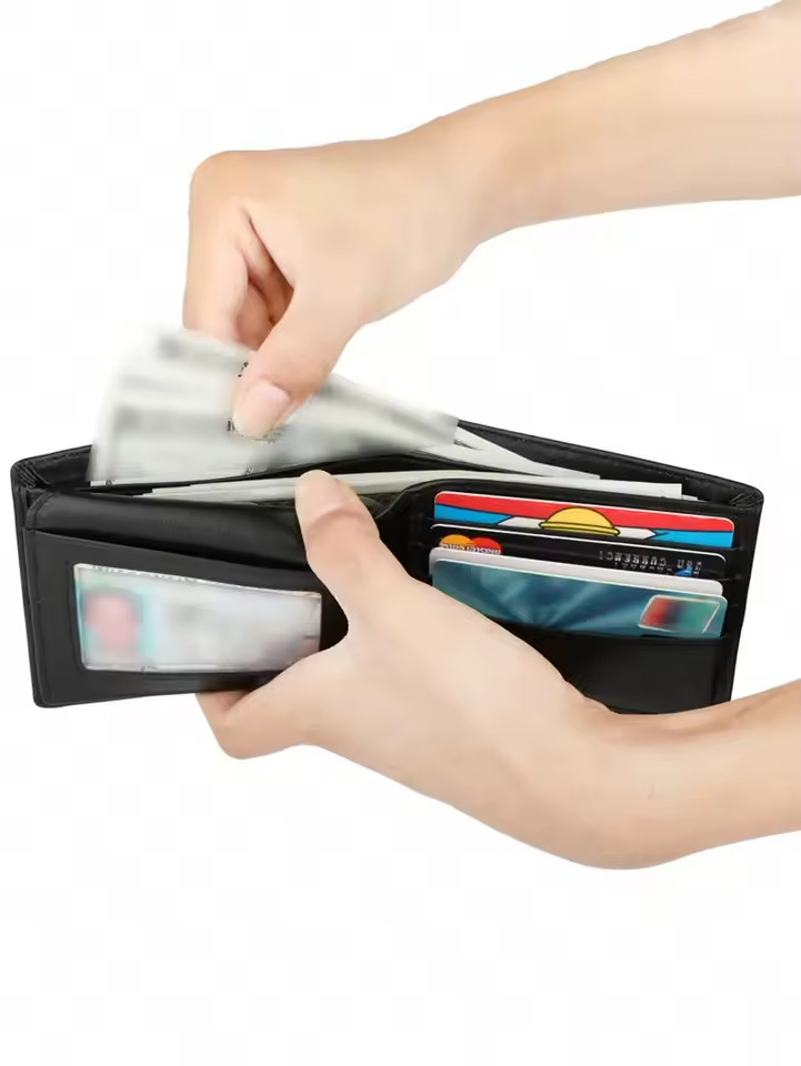 Marshal Bifold Wallet for Men – BlackStylish Cowhide Leather Bifold Wallet