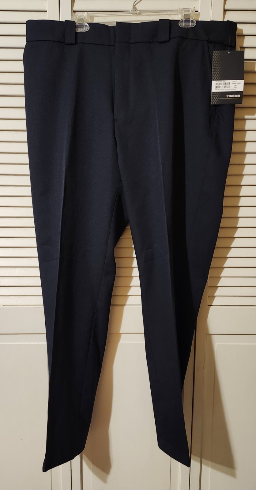 NWT Blauer Women’s 18 Dark Navy 4-Pocket Polyester Trousers Uniform Pants 8650