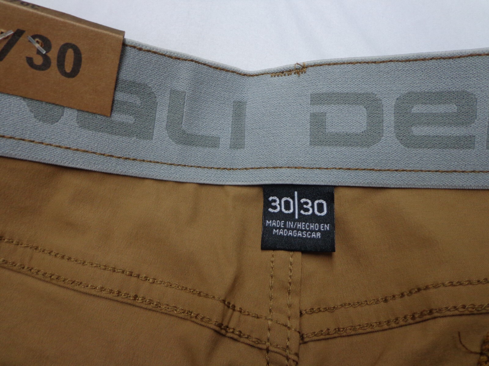 DENALI Moccasin Brown Tech Fabric Stretch Pants NWT 30/30 MSRP $54