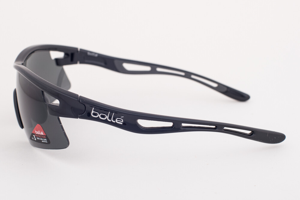 Bolle VORTEX Shiny Black / Gray PC True Neutral Smoke TNS Sunglasses 11858 136mm