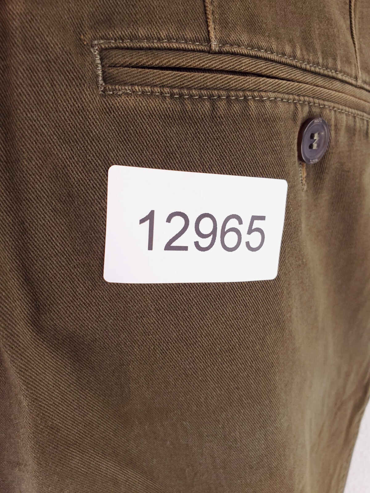 Hiltl Pants Mens 36×32 Green ZE500 Classic Straight Flat Front Khakis Chino