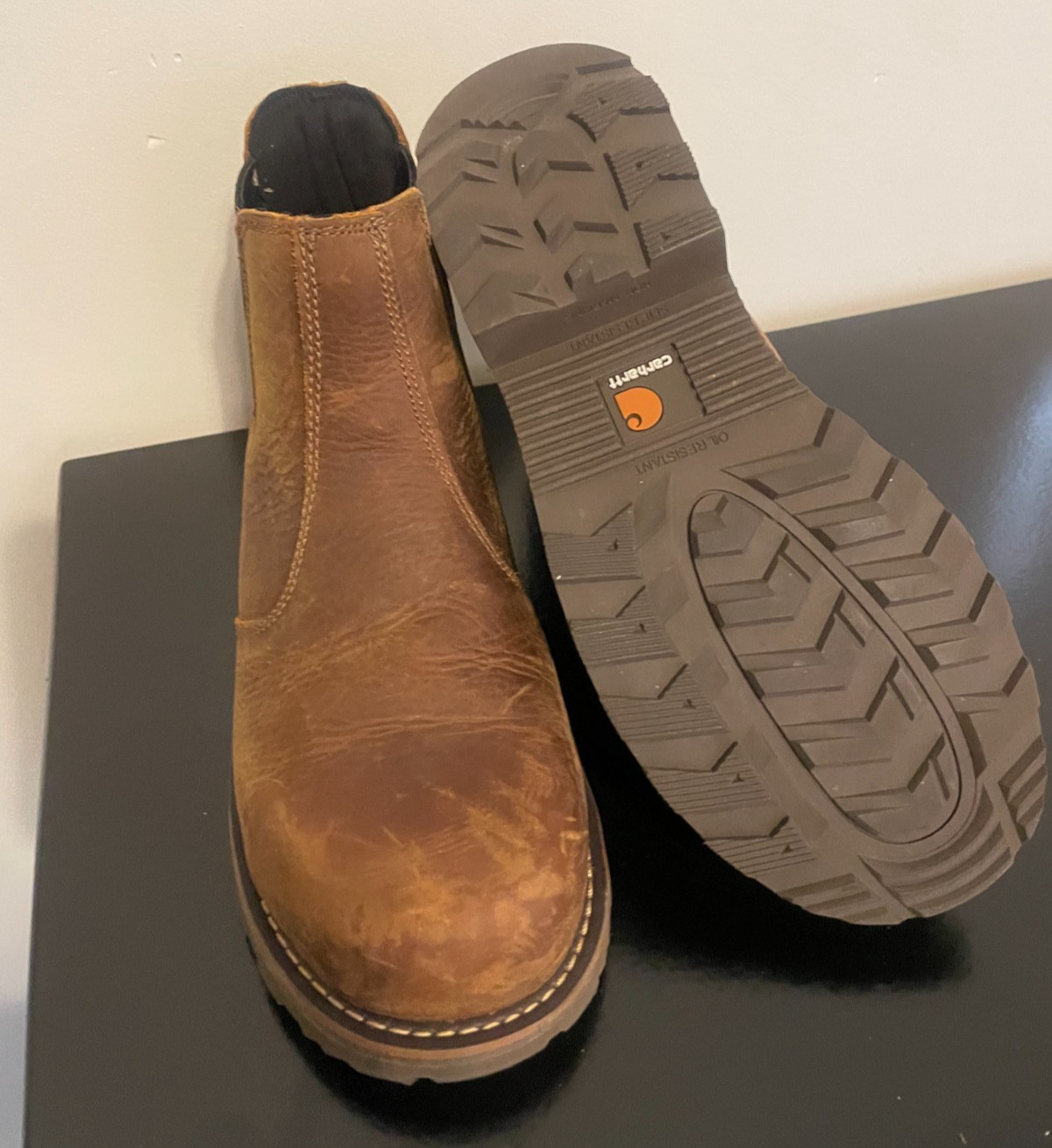 Carhartt Women’s Frontier Steel Toe Leather Chelsea-Brown-Size: 8W