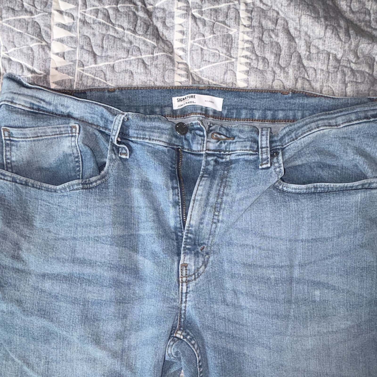 Signature by Levi Strauss & Co. Men’s Relaxed Straight Blue Light Wash Denim