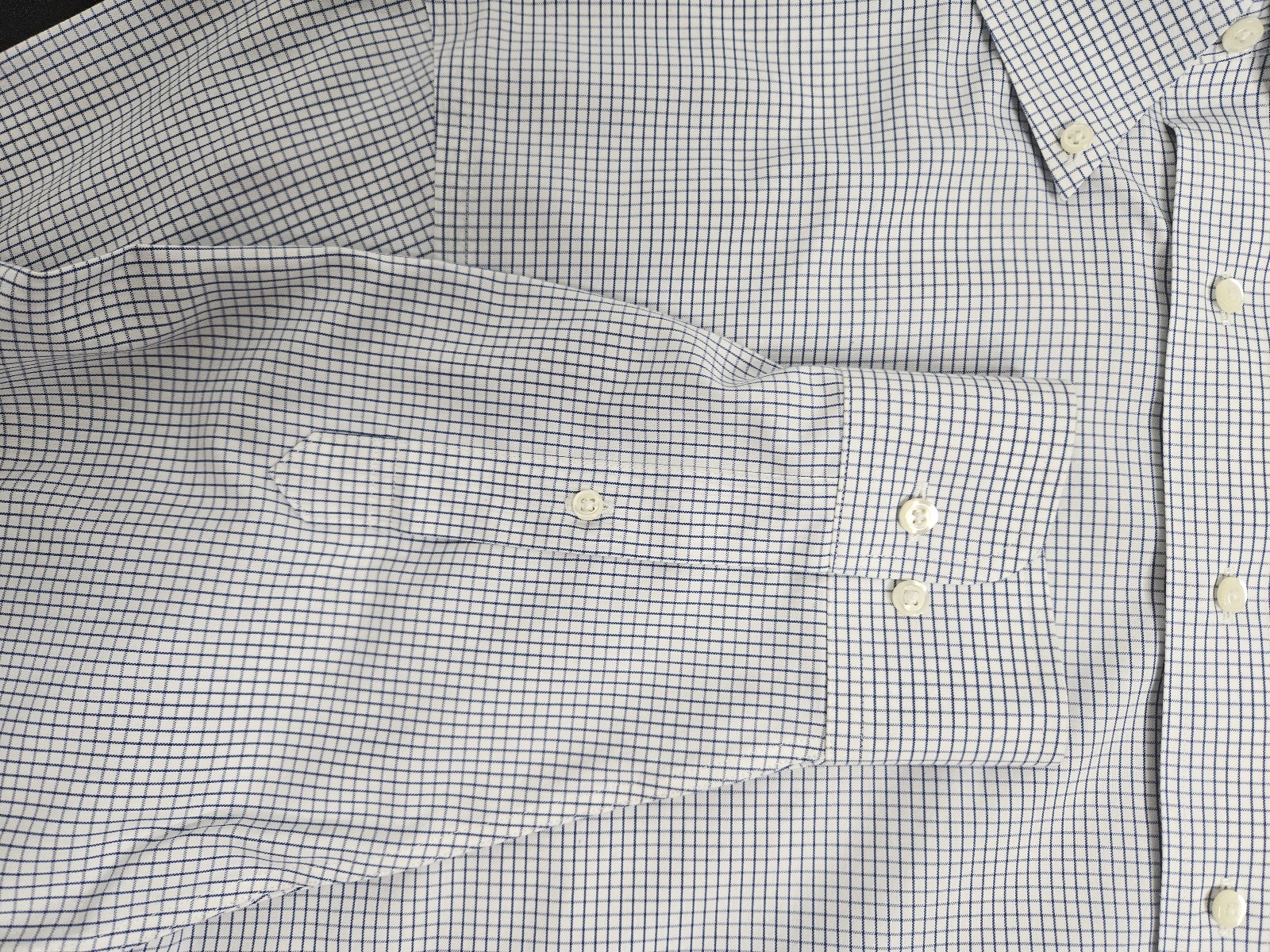 Brooks Brothers 1818 Regent Non-Iron Cotton Dress Shirt 17.5 Check Button Down