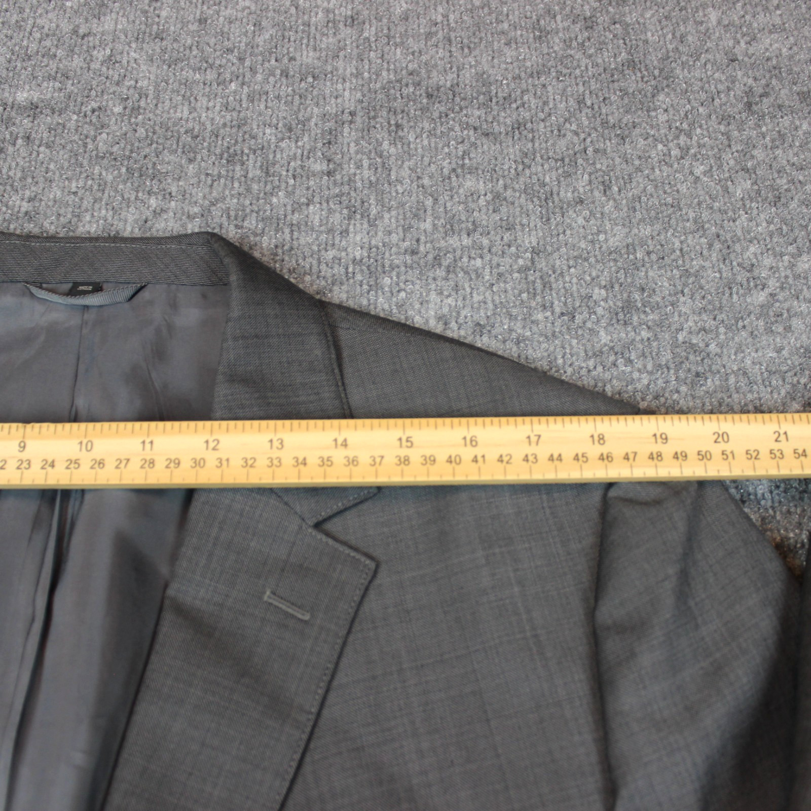Bonobos Jacket Sport Coat Blazer 46R Gray Nailhead Standard Fit Business Casual