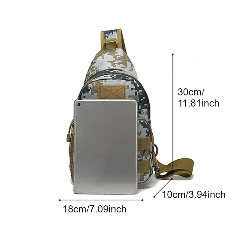 Tactical Shoulder Bag Nylon Molle Chest Sling Backpack Men Outdoor Hiking Campin