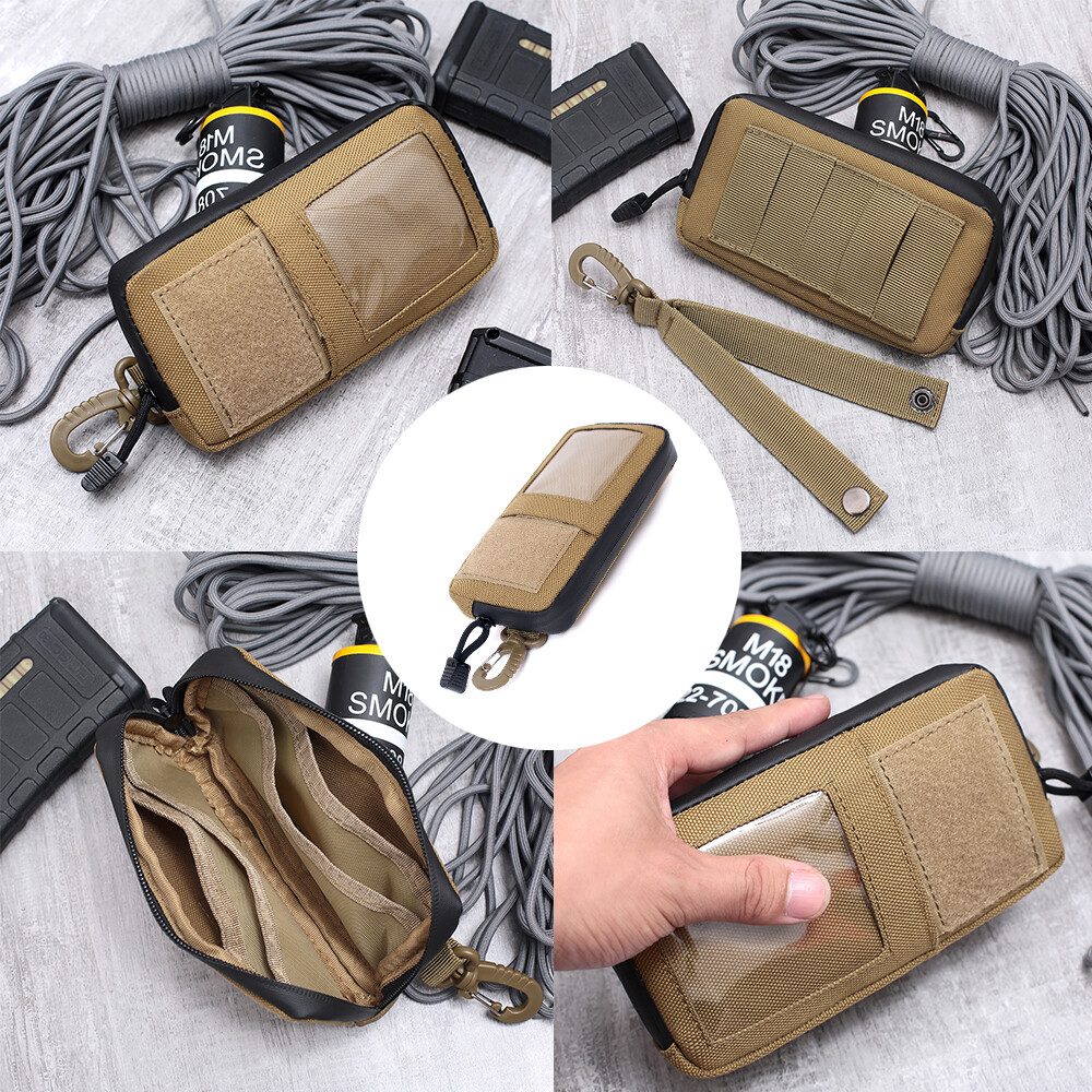 Tactical Card Bag Wallet EDC Molle Pouch Waterproof Key Holder Money Case Pack