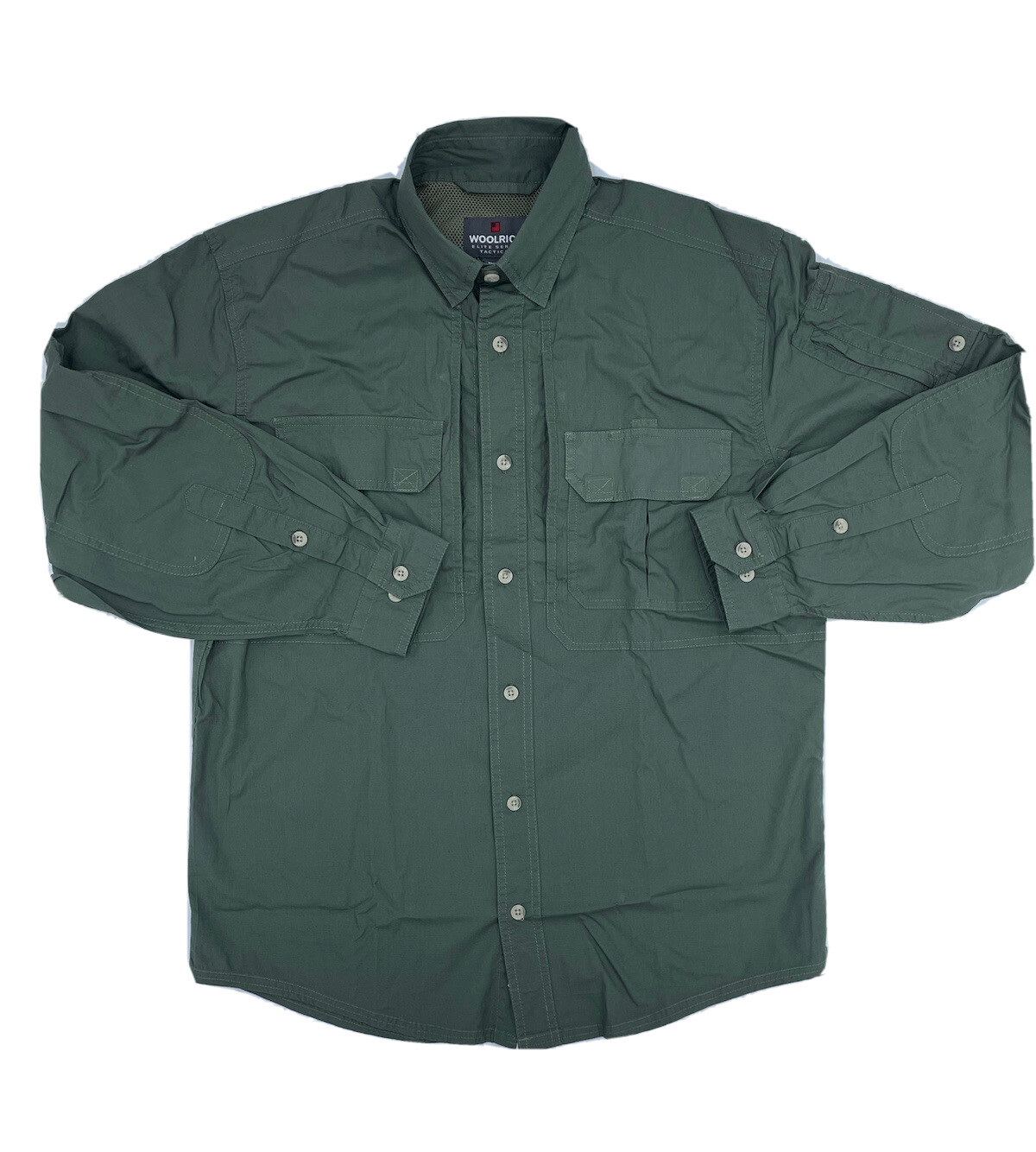 Woolrich Elite Series CCW Men’s Long Sleeve OD Green Operator Shirt Sz L 44912