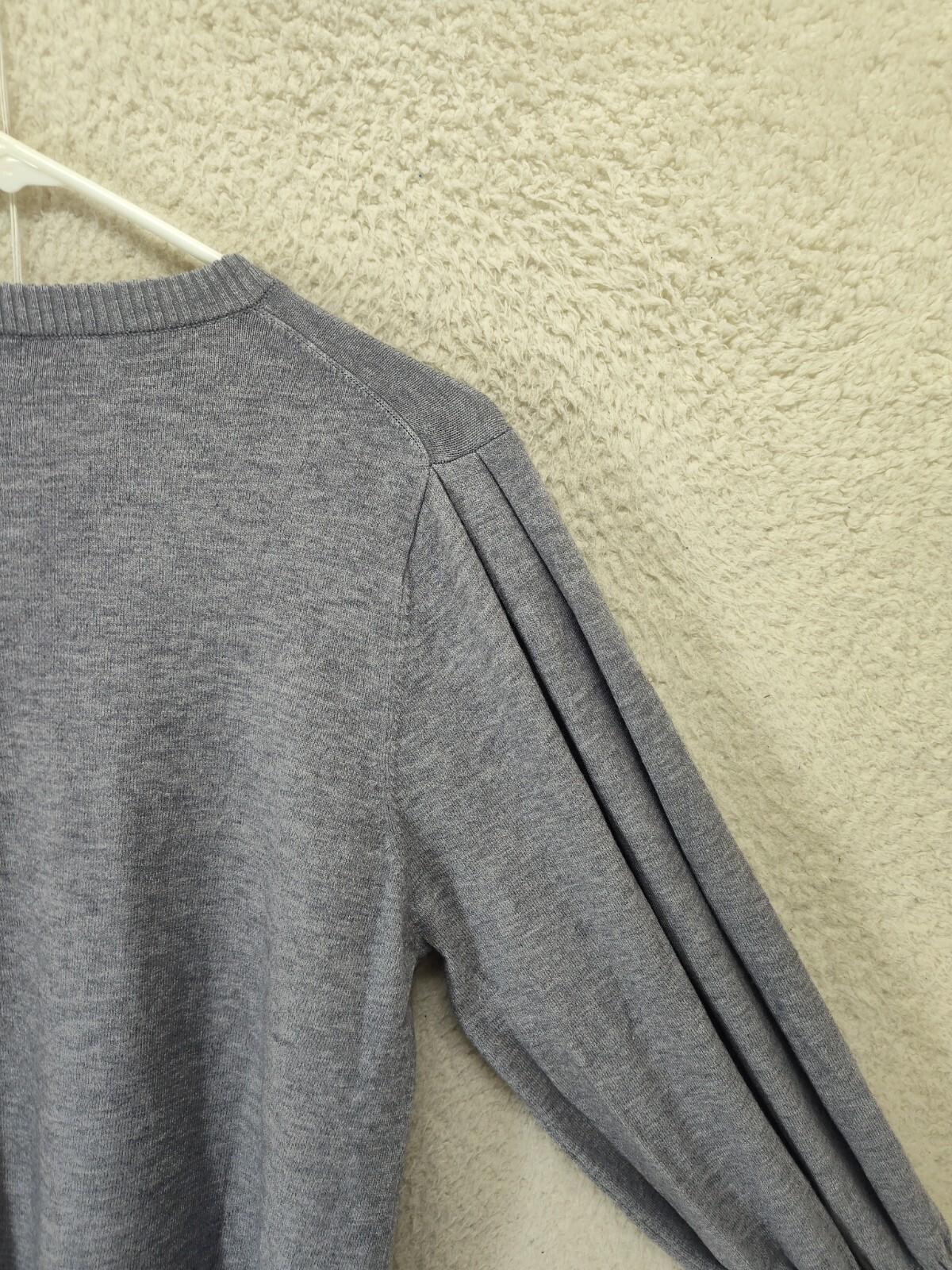 Magaschoni Women Sweater Extra Large Gray Nylon Blend Long Sleeve Knit Pullover