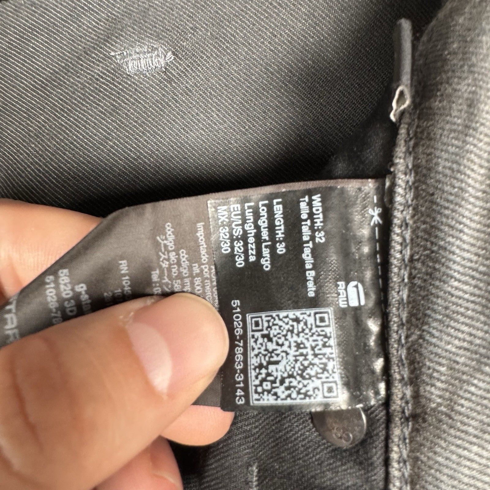 G-Star RAW 5620 3D Skinny Gray Jeans Men’s 32×30